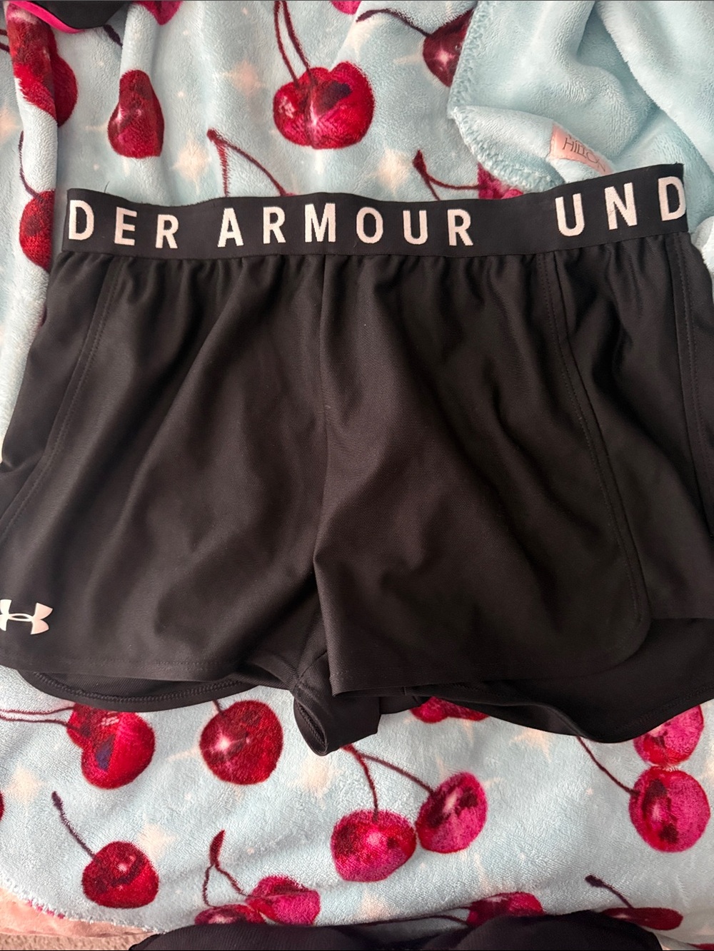 Under Armour Black Women's Athletic Shorts with Logo Waistband